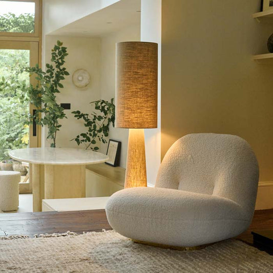 LINEN RYLAN FLOOR LAMP - US FITTING