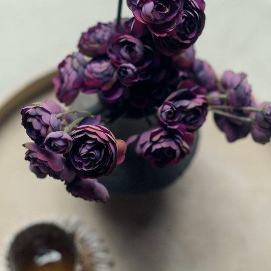 ARTIFICIAL RANUNCULUS BUNCH PURPLE